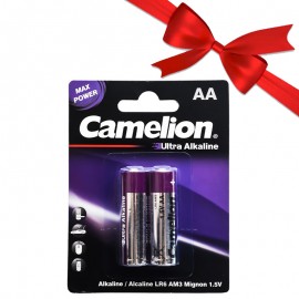 بسته 1+11 باتری قلمی کملیون (Camelion) مدل Ultra Alkaline LR6 AA (کارتی 2 تایی) (یک عدد هدیه)