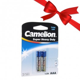 بسته 1+11 باتری نیم قلمی کملیون (Camelion) مدل Super Heavy Duty (کارتی 2 تایی) (یک عدد هدیه)