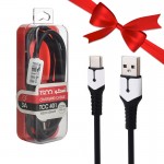 بسته 1+10 کابل تایپ سی (Type-C) تسکو (TSCO) طول 1 متر مدل TCC 401 (یک عدد هدیه)