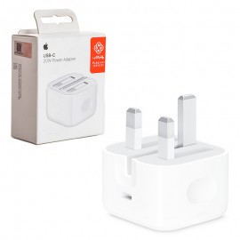 کلگی شارژر 20 وات سه شاخه اروپایی اپل (Apple) 20W مدل A2344 اورجینال B/A گارانتی پارتیان پایا