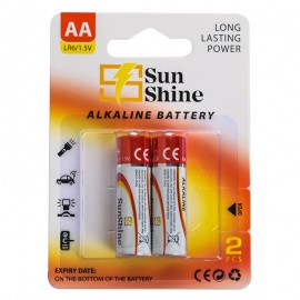 باتری قلمی سان شاین (Sun Shine) مدل LR6 Alkaline 1.5V AA (کارتی 2 تایی)