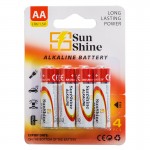 باتری قلمی سان شاین (Sun Shine) مدل LR6 Alkaline 1.5V AA (کارتی 4 تایی)