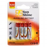 باتری نیم قلمی سان شاین (Sun Shine) مدل LR03 Alkaline 1.5V AAA (کارتی 4 تایی)