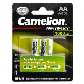 باتری قلمی شارژی کملیون (Camelion) مدل HR6 AA 1000mAh (کارتی 2 تایی)