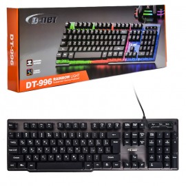 کیبورد گیمینگ سیم دار بک لایت RGB دی نت (D-net) مدل DT-996