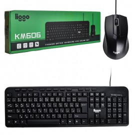 کیبورد و موس سیم دار لیگو (Liggo) مدل KM606