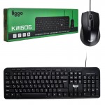 کیبورد و موس سیم دار لیگو (Liggo) مدل KM606