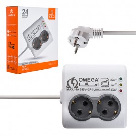 محافظ برق 2 خانه یخچال فریزر صنعتی ارت دار امگا (OMEGA) مغزی سرامیک مدل P4100