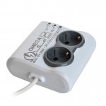 محافظ برق 2 خانه یخچال فریزر معمولی ارت دار امگا (OMEGA) مغزی پلی آمید مدل P4000