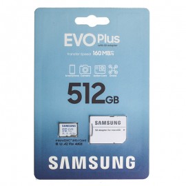 رم موبایل و دوربین سامسونگ (SAMSUNG) مدل 512GB MicroSDXC EVO Plus 160MB/s خشاب دار گارانتی سورین