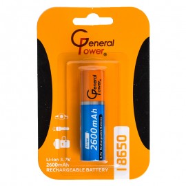 باتری شکاری سر تخت شارژی جنرال پاور (General Power) مدل 18650 2600mAh