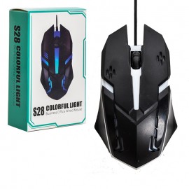 موس گیمینگ سیم دار LED RGB مدل S28