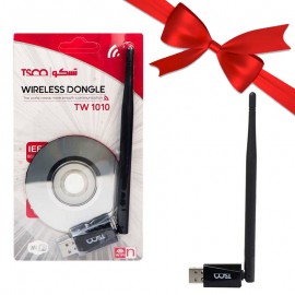 بسته 1+10 دانگل Wifi شبکه بی سیم آنتن دار تسکو (TSCO) مدل TW 1010 150Mbps (یک عدد هدیه)