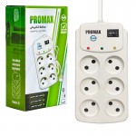 محافظ برق لوازم صوتی تصویری پرومکس (PROMAX) 6 خانه 3 متری مدل P1