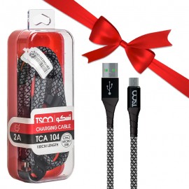 بسته 1+10 کابل اندروید طول 1 متر تسکو (TSCO) مدل TC A104 (یک عدد هدیه)