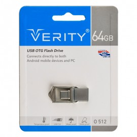 فلش وریتی (VERITY) مدل 64GB O512 USB 3.0 OTG گارانتی آسان سرویس