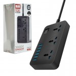 رابط و چندراهی برق 3 خانه + شش پورت USB ارلدام (Earldom) مدل ES-SC04