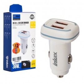 شارژر فندکی 30 وات دو پورت اینکاکس (inkax) مدل CA-07