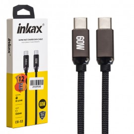 کابل تایپ سی به تایپ سی (Type-C To Type-C) اینکاکس (inkax) طول 1 متر مدل CB-53