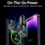 شارژر فندکی 60 وات دو پورت + کابل تایپ سی به تایپ سی فیلیپس (PHILIPS) اورجینال مدل DLP5522CC