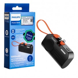 پاوربانک با قابلیت شارژ اپل واچ فیلیپس (PHILIPS) اورجینال مدل DLP2552VB ظرفیت 5000mAh