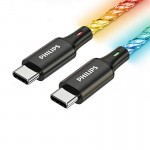 کابل تایپ سی به تایپ سی (Type-C To Type-C) فیلیپس (PHILIPS) اورجینال طول 1 متر مدل DLC5130C