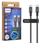 کابل تایپ سی به تایپ سی (Type-C To Type-C) فیلیپس (PHILIPS) اورجینال طول 1 متر مدل DLC7030C