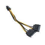 کابل تبدیل ساتا پاور دو سر (Sata 15) به 6 پین گرافیک