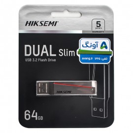 فلش هایک سمی (HIKSEMI) مدل 64GB DUAL Slim USB 3.2 گارانتی آونگ