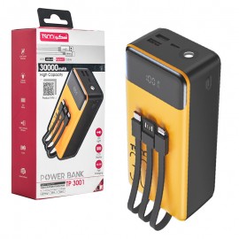 پاوربانک + سه کابل همراه تسکو (TSCO) مدل TP 3001 ظرفیت 30000mAh