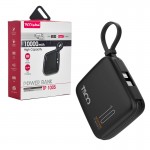 پاوربانک + دو کابل همراه تسکو (TSCO) مدل TP 1005 ظرفیت 10000mAh