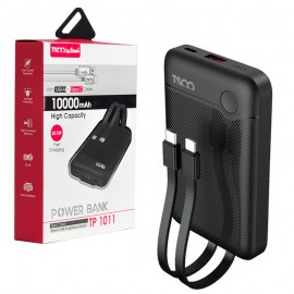 پاوربانک + دو کابل همراه تسکو (TSCO) مدل TP 1011 ظرفیت 10000mAh