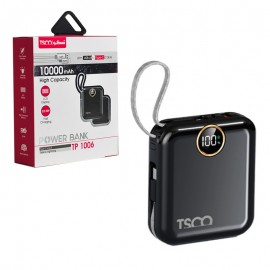 پاوربانک + دو کابل همراه تسکو (TSCO) مدل TP 1006 ظرفیت 10000mAh