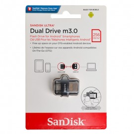 فلش OTG Micro سن دیسک (SanDisk) مدل 256GB ULTRA Dual Drive m3.0 گارانتی آسان سرویس