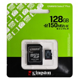 رم موبایل و دوربین کینگستون (KingSton) مدل 128GB MicroSDXC CANVAS Select Plus 150MB/s خشاب دار گارانتی آسان سرویس