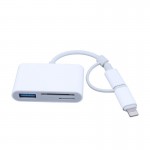 تبدیل OTG (USB-A TO Type-C & Lightning) + رم ریدر 4IN1 ارلدام (Earldom) مدل ET-OT106CL