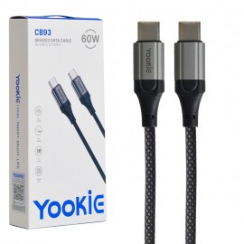 کابل تایپ سی به تایپ سی (Type-C To Type-C) یوکی (Yookie) طول 1 متر مدل CB93
