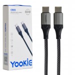 کابل تایپ سی به تایپ سی (Type-C To Type-C) یوکی (Yookie) طول 1 متر مدل CB93