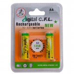 باتری قلمی شارژی سی اف ال (C.F.L) مدل Ni-MH AA 1.2V 1350mAh (کارتی 2 تایی)
