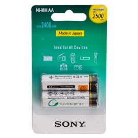باتری قلمی شارژی سونی (SONY) مدل CycleEnergy HR6 Ni-MH AA 1.2V 2400mAh (کارتی 2 تایی)