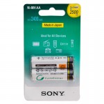 باتری قلمی شارژی سونی (SONY) مدل Ni-MH AA 1.2V 2400mAh (کارتی 2 تایی)