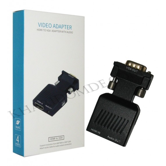 تبدیل HDMI به VGA اورجینال برق خور با پورت AUX مدل OT-7557