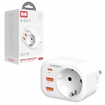 رابط برق + کلگی شارژر 12 وات سه پورت 4IN1 ارلدام (Earldom) مدل ES-SC18