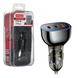 شارژر فندکی 68 وات سه پورت + کابل تایپ سی (Type-C) تسکو (TSCO) مدل TCG 46