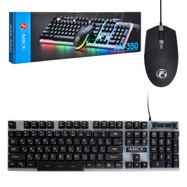کیبورد و موس گیمینگ سیم دار بک لایت RGB آیمیک (iMICE) مدل AN-350