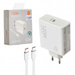 شارژر دیواری 120 وات + کابل تایپ سی به تایپ سی (Type-C To Type-C) شیائومی (Xiaomi) مدل MDY-K70 Pro گارانتی آی تی لینک