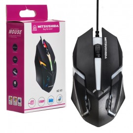 موس گیمینگ سیم دار LED RGB میتسوشیدا (MITSUSHIDA) مدل KC-X1