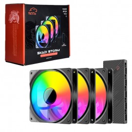 بسته 3 عددی فن کیس گیمینگ + هاب کنترل مرکزی تسکو (TSCO) مدل GFAN 300 SKADI STORM