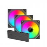 بسته 3 عددی فن کیس گیمینگ + هاب کنترل مرکزی تسکو (TSCO) مدل GFAN 305 SKADI LUX