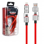 کابل شارژ گیمینگ (USB-A & Type-C To Type-C & Lightning) تسکو (TSCO) طول 1.2 متر مدل GCA240
